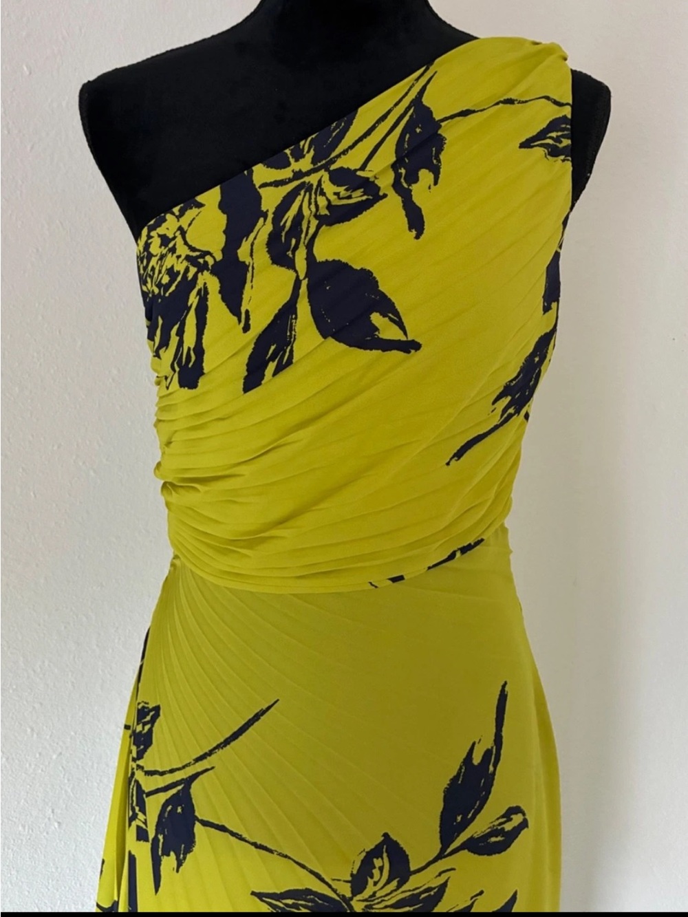 Nicole Miller Womens 6 Flower Pattern Pleated One Shoulder Party Cocktail Dress - Picture 2 of 16
